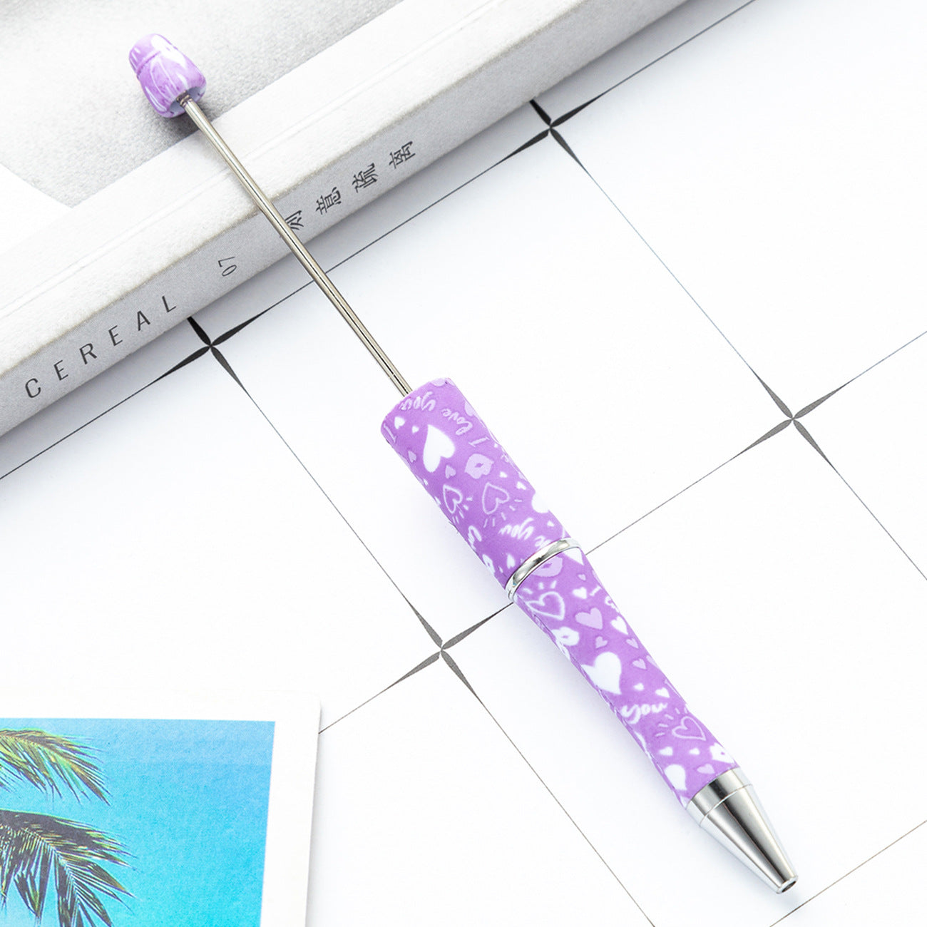 Wholesale Beadable Pens Valentine's Day Plastic DIY Beaded Pens