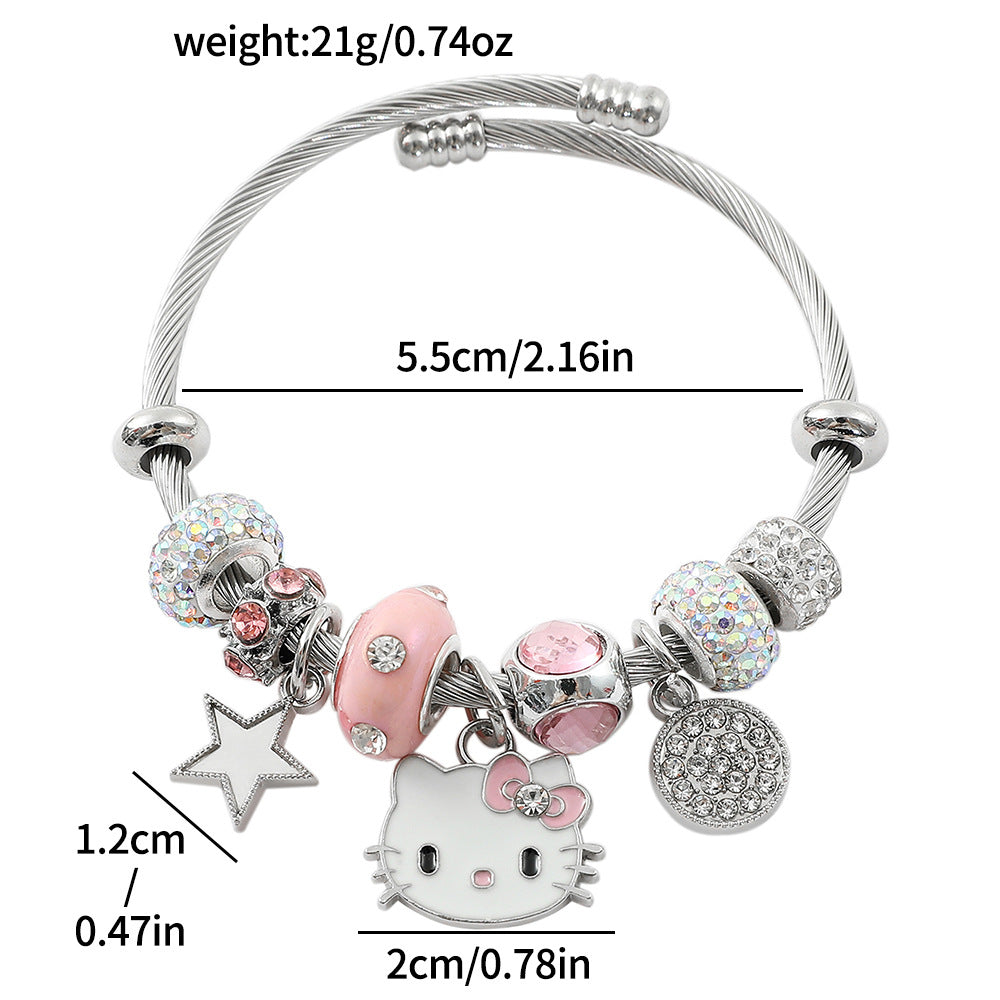 Wholesale Cartoon Cute Beaded Open Bracelets ACCVIP-BT-Zhuox001