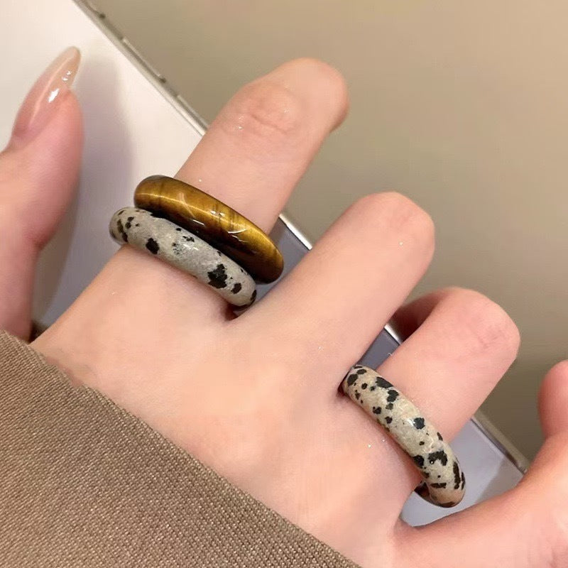 Wholesale Tiger Eye Stone Ring  All-match Spot Stone Ring
