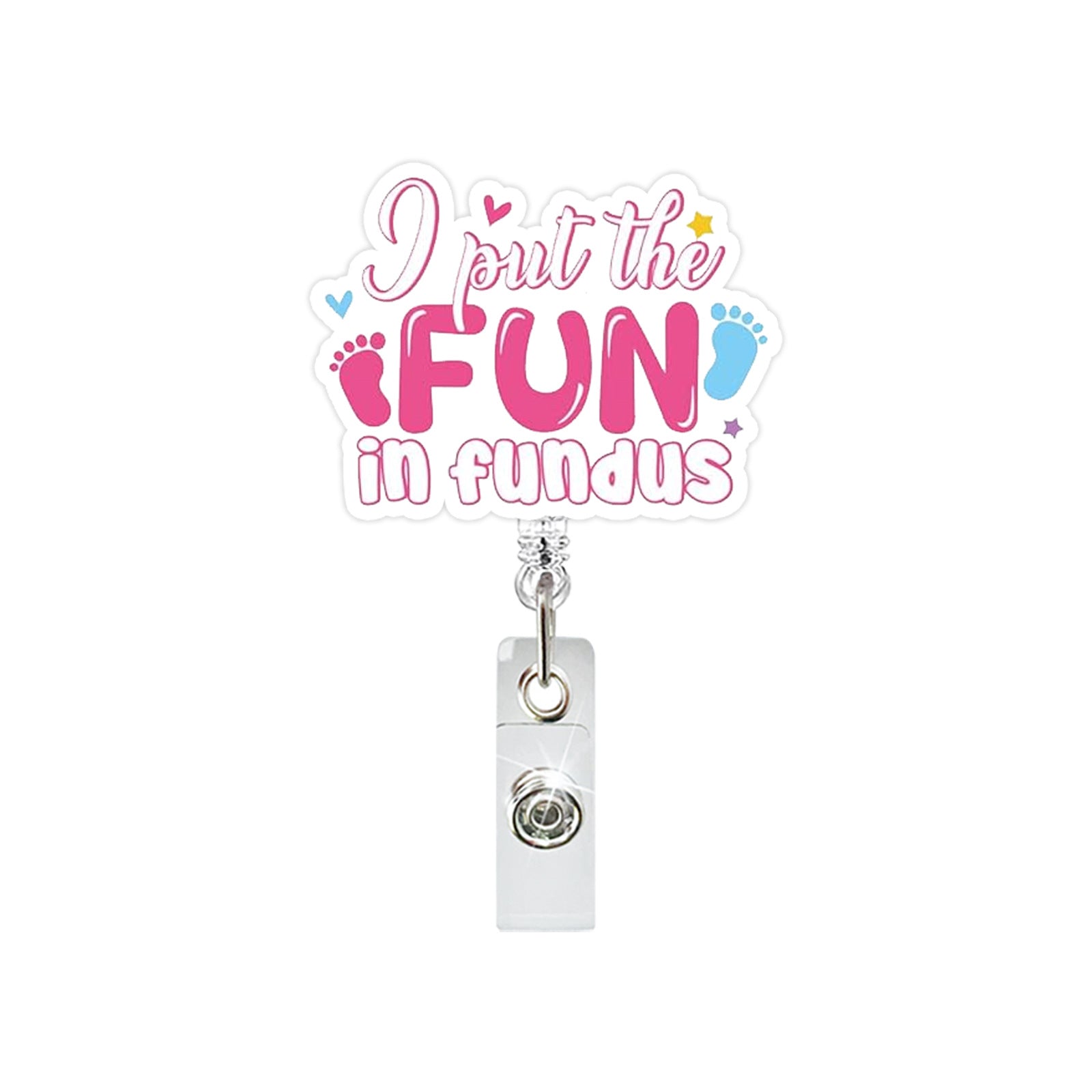 Wholesale Chic Baby Bottle Design Retractable Badge Reel ABS Rotating Clip Fashion Accessory