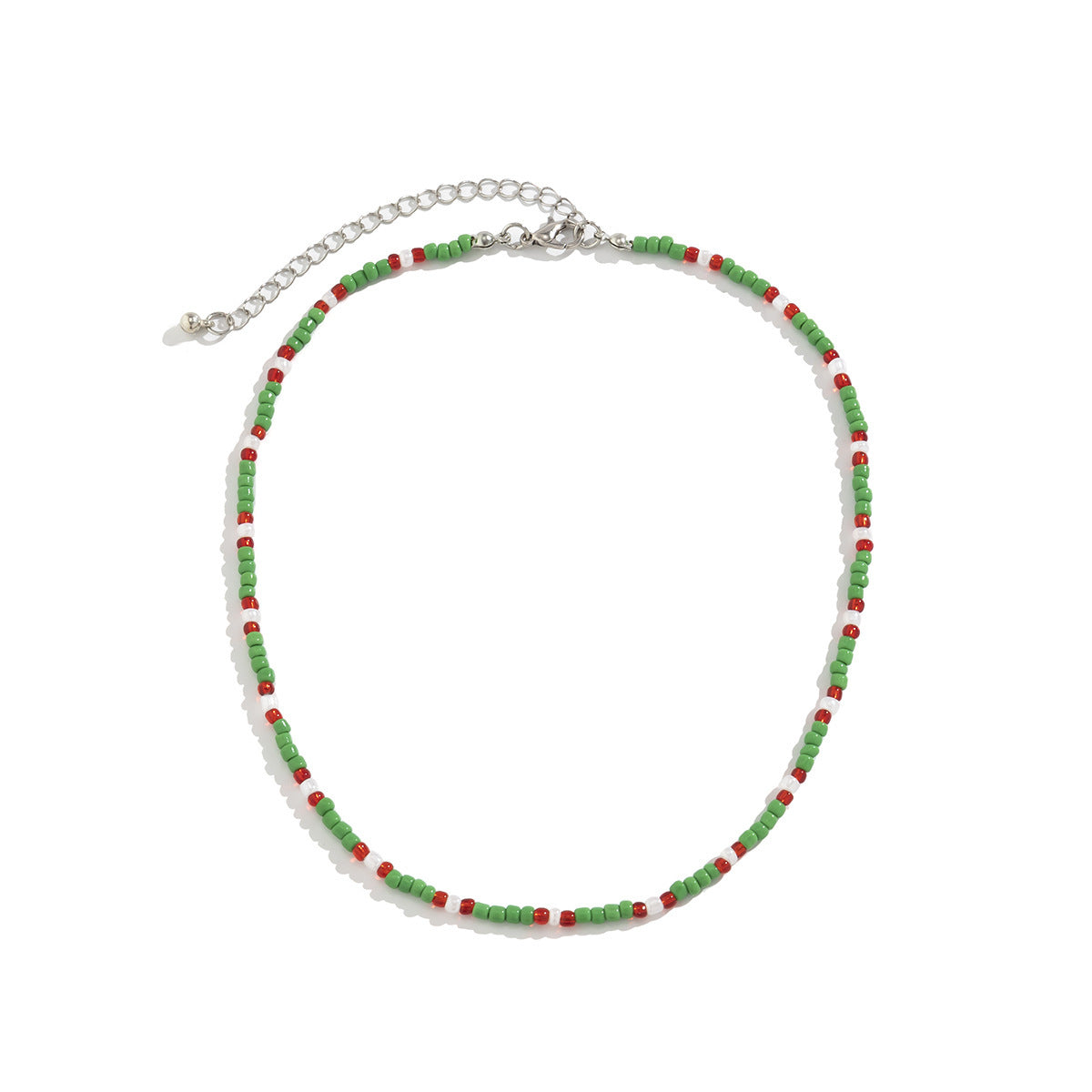 Wholesale Christmas Colorful Beaded Beaded Necklace