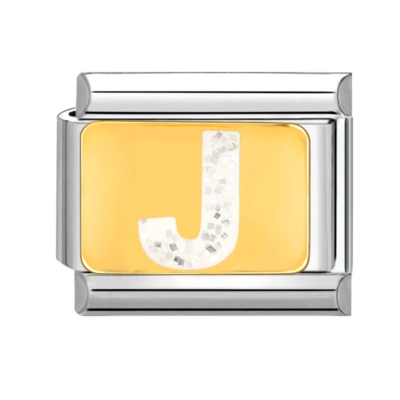 Wholesale 9mm Italian Charm Starter Bracelets DIY Letter Stainless Steel Composable Bracelet