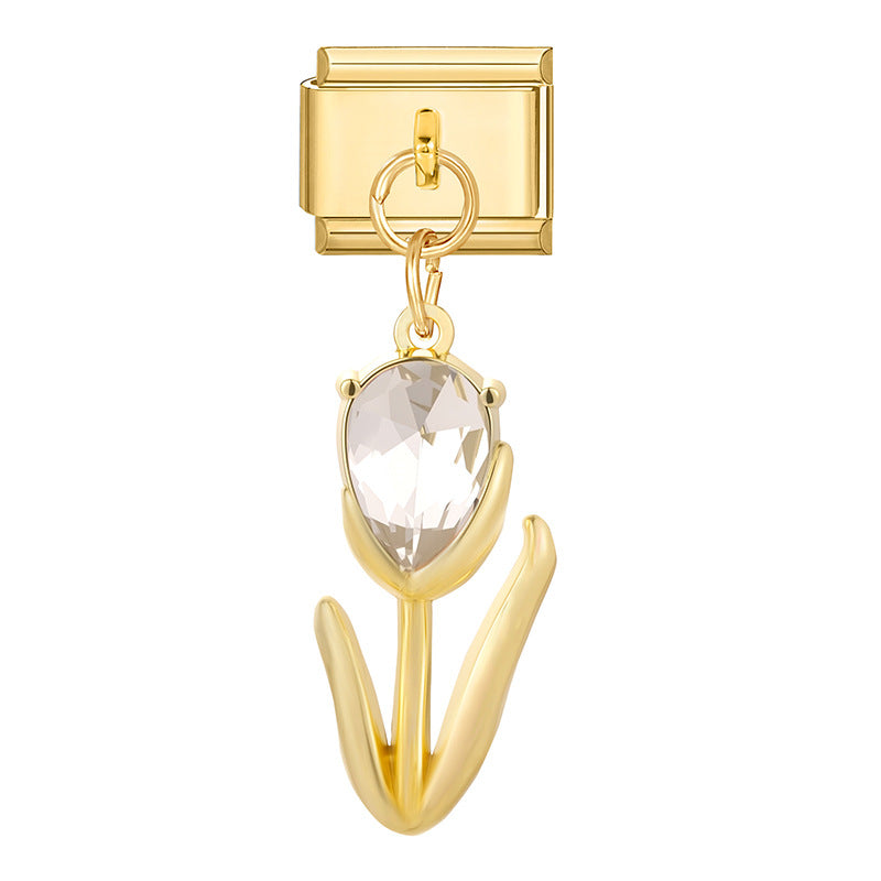 Wholesale Italian Charm Bracelet 9mm DIY Fine Glitter   Creative Stainless Steel Composable Bracelet