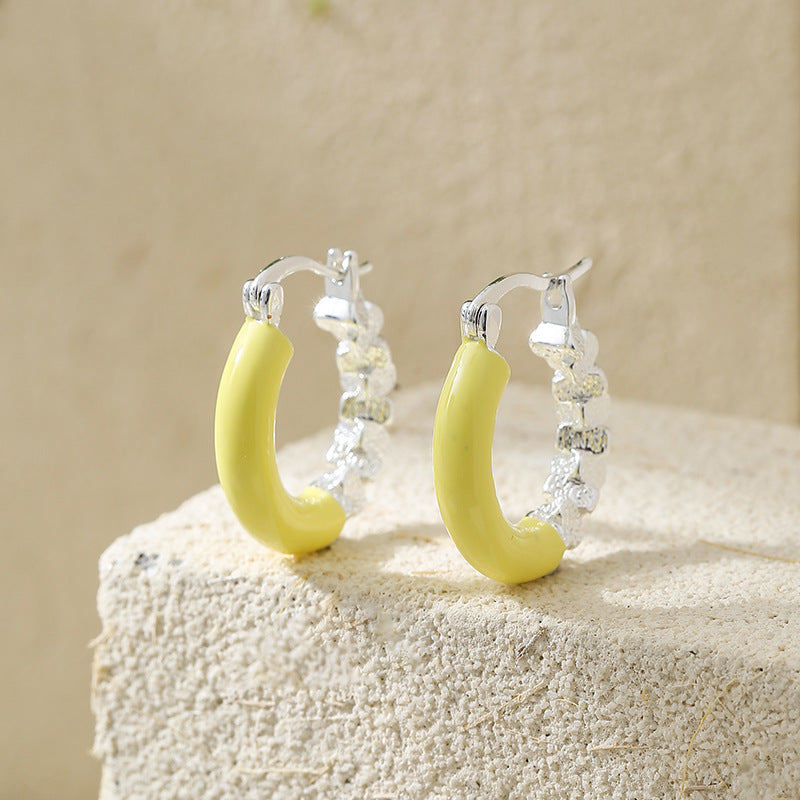 Wholesale Oil-drip painted earrings