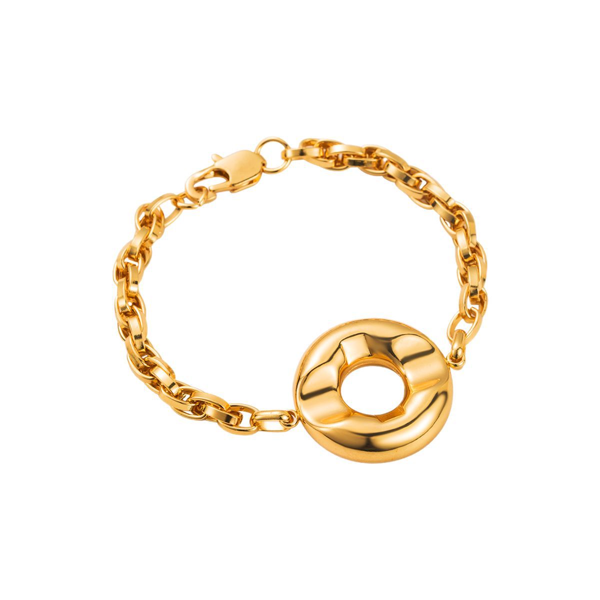 Wholesale  Stainless Steel Bracelet Accessible Luxury Retro Elegant Geometric Butterfly Ot Buckle Bracelet for Women