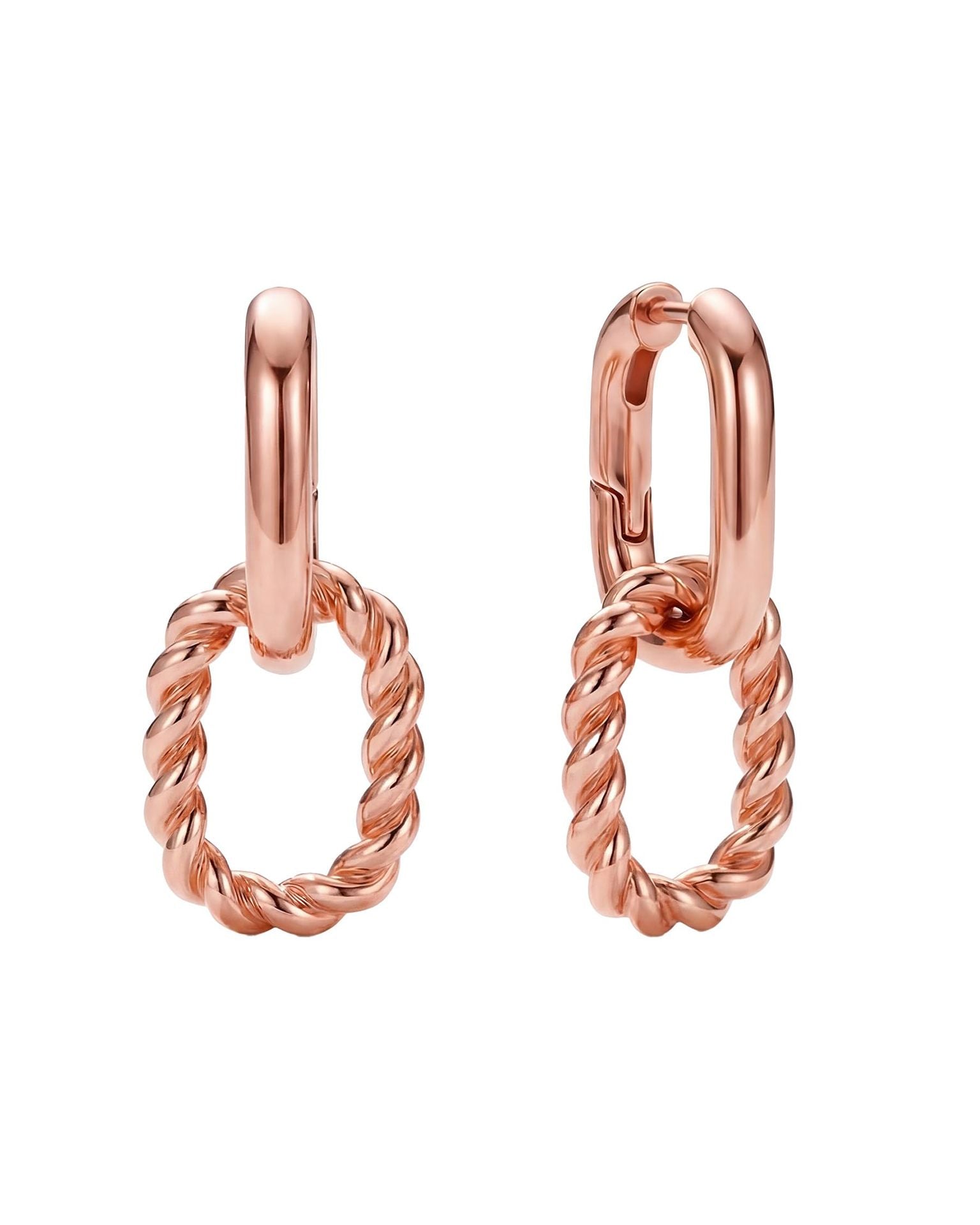 Wholesale Copper Plated Two-Tone Geometric Earrings for Women Chic Jewelry Accessory