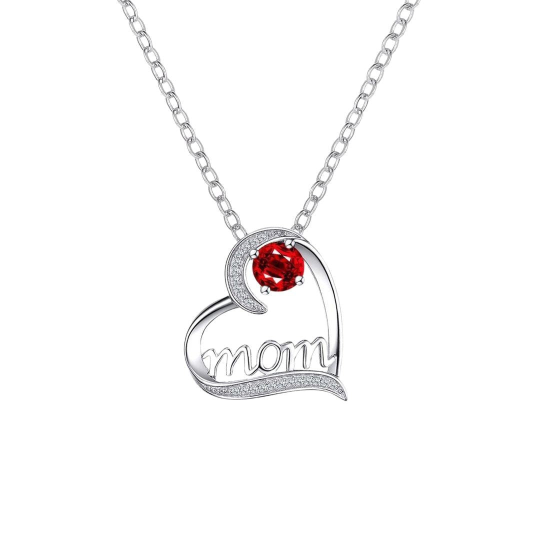 Wholesale Titanium Steel Mom Letter Love Necklace  Heart-shaped Mother's Day Necklaces