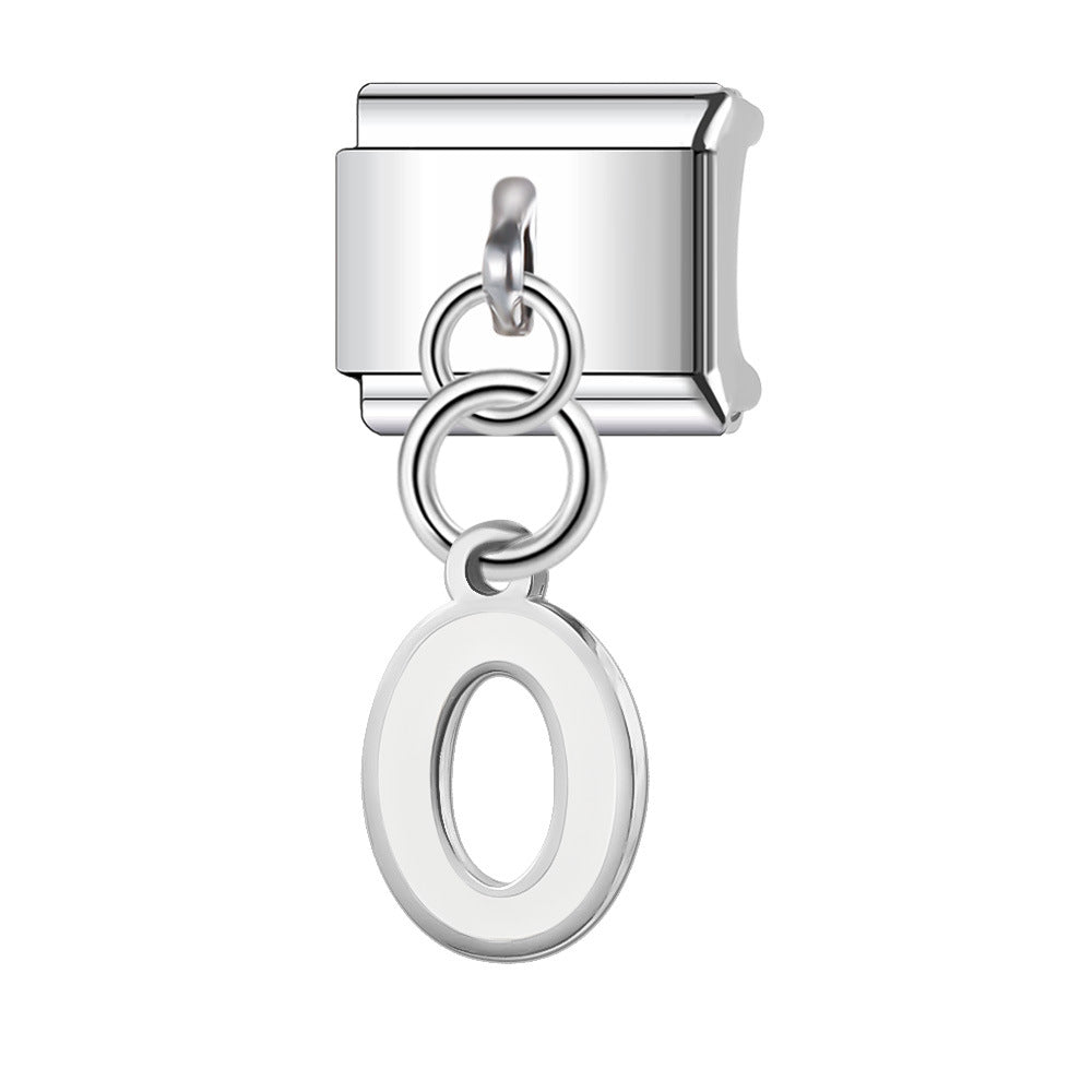 Wholesale Italian Charm Bracelet 9mm DIY Splicing English Letter Name Pendant Stainless Steel Composable Bracelet