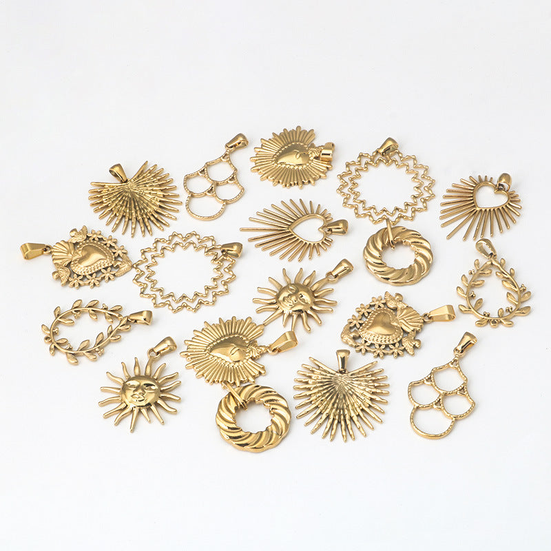 Wholesale Stainless Steel High Fashion Sun Love Gold Pendant