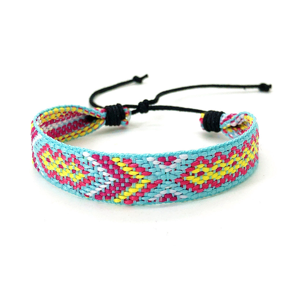 Wholesale  best selling retro ethnic style Bohemian men' s hand rope bracelet woven women' s bracelet jewelry