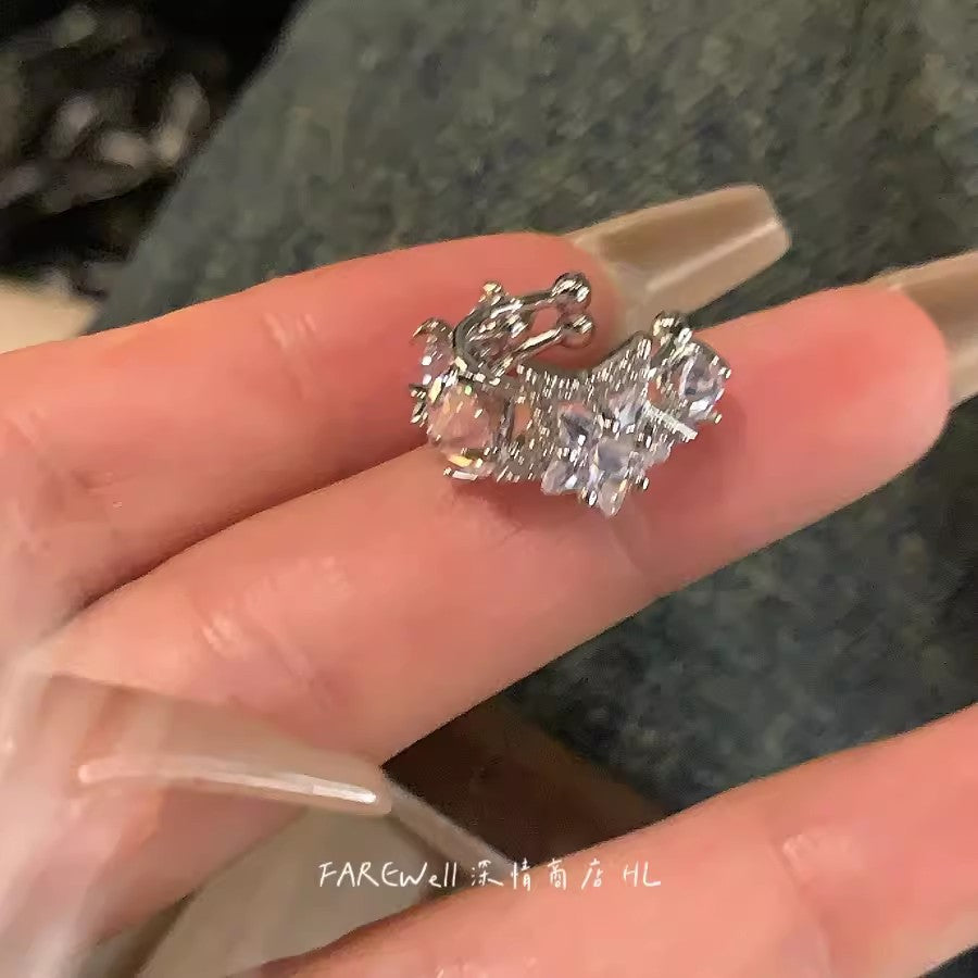 Wholesale Micro-Inlaid Zirconia Star Ear Cuff Earrings