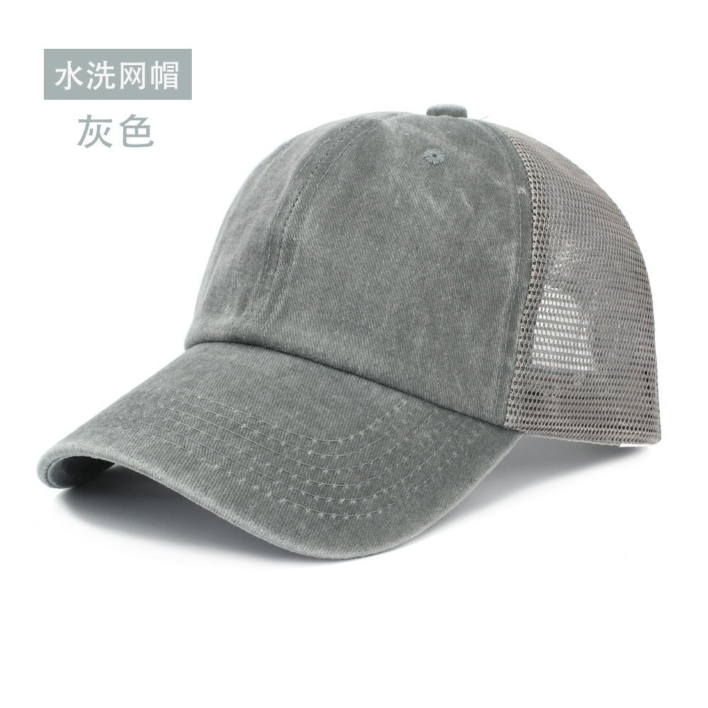 Wholesale Vintage Washed Cotton Breathable Mesh Sun Protection Baseball Cap Fashion Accessory Gift