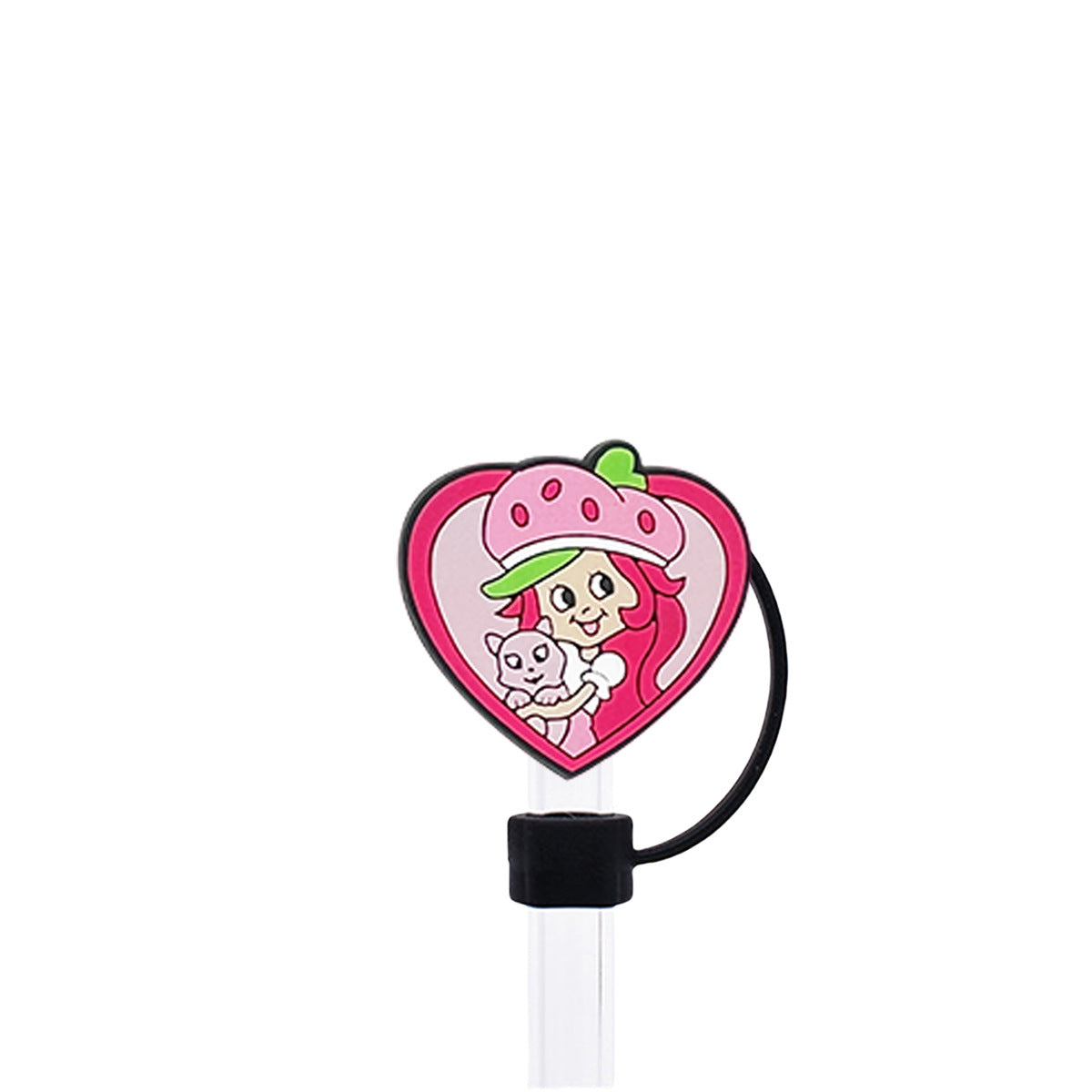 Wholesale 10pcs Strawberry Girl Straw Cover Straw Tube Cap