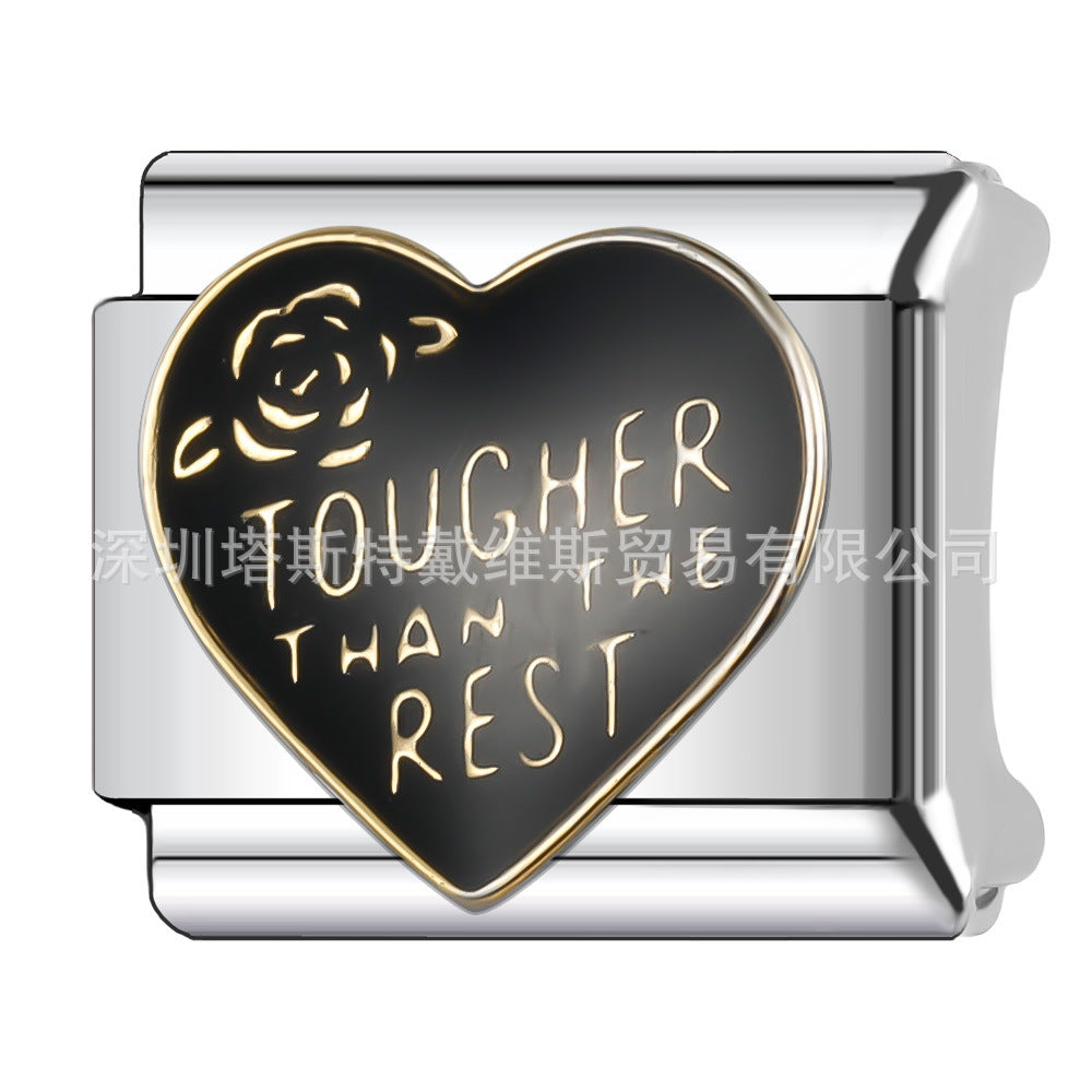 Wholesale Italian Charm Bracelet 9mm DIY Splicing Cute Creative Stainless Steel Composable Bracelet