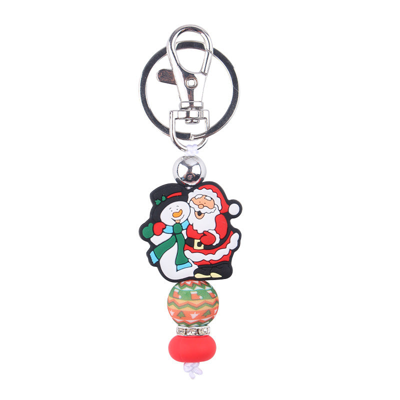 Wholesale Christmas DIY Accessories Silicone Beaded Keychains ACC-KC-GuangTian093