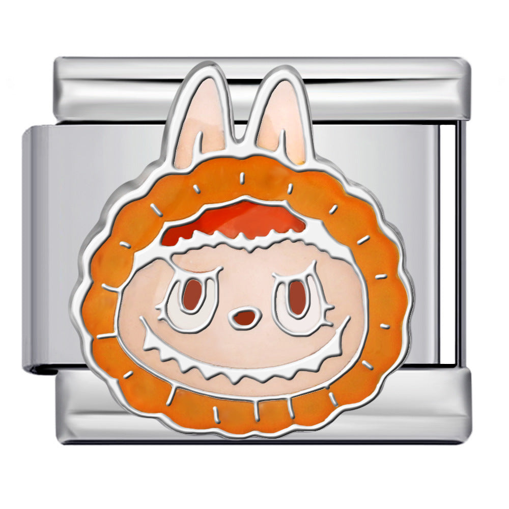 Wholesale 2pcs/pack  Italian Charm Bracelet 9mm DIY Splicing Anime Cute Cartoon Stainless Steel Composable Bracelet