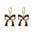 Wholesale Valentine's Day Water Drop Oil Painted Bowknot Pendant Earrings