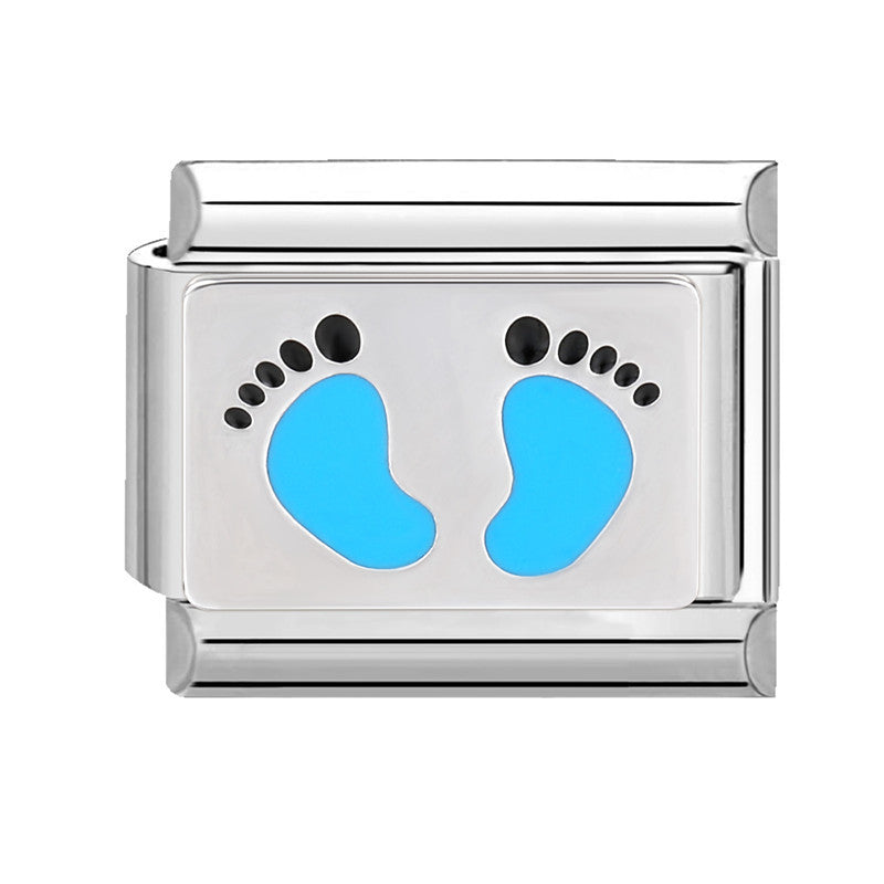 Wholesale Italian Charm Bracelet 9mm DIY Splicing Creative Pattern Titanium Steel  Composable Bracelet