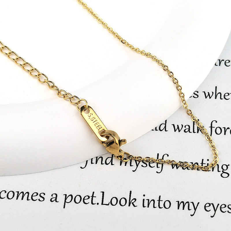 Wholesale Water Drop Pendant Titanium Steel Necklaces ACC-NE-GuDi003