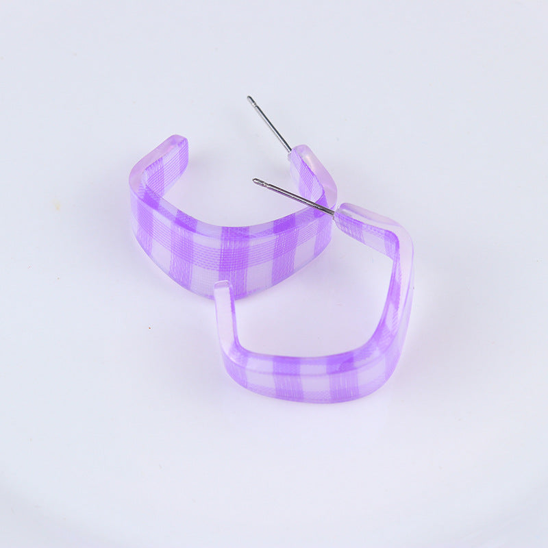 Wholesale  C- ring Geometric  Acrylic Earrings