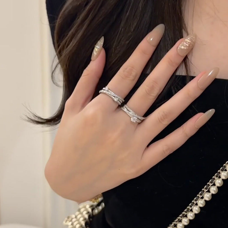 Wholesale  Three-Circle Wrapped Zircon Ring