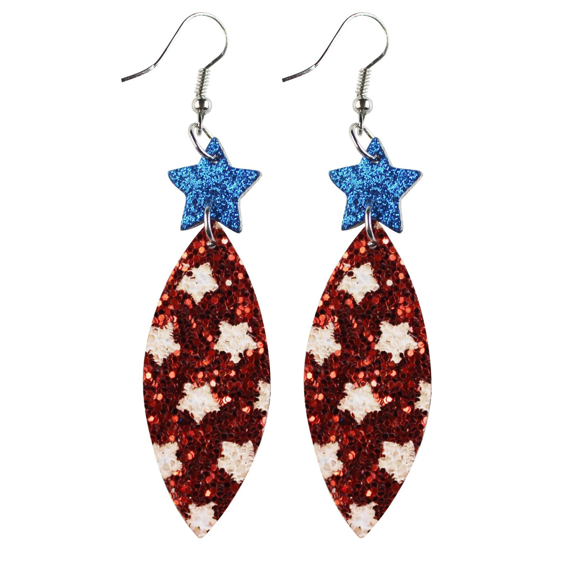 Wholesale Independence Day leather earrings