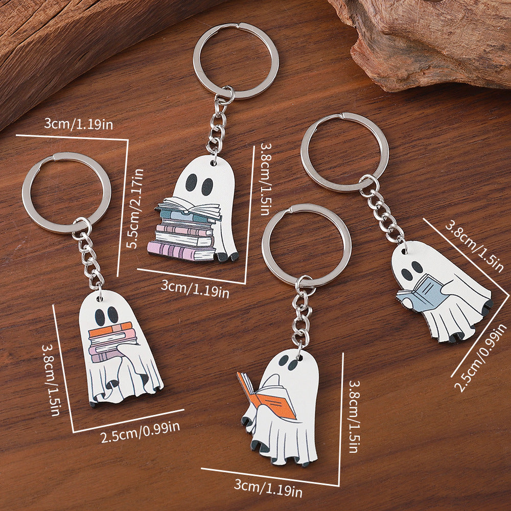 Wholesale  Book Ghost Hanging Ornaments Keychain