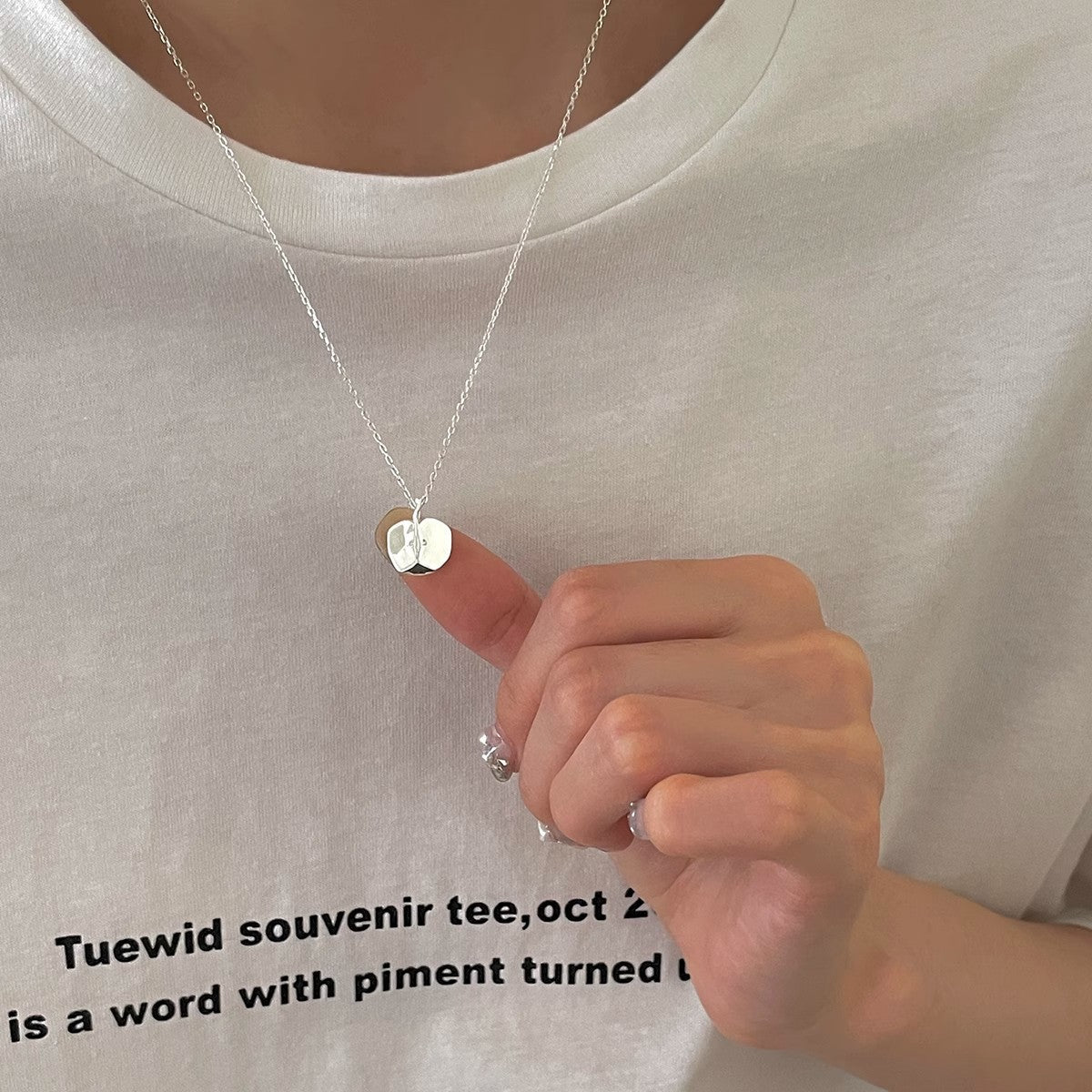 Wholesale 925 Silver Apple Pendant Necklace choker necklace