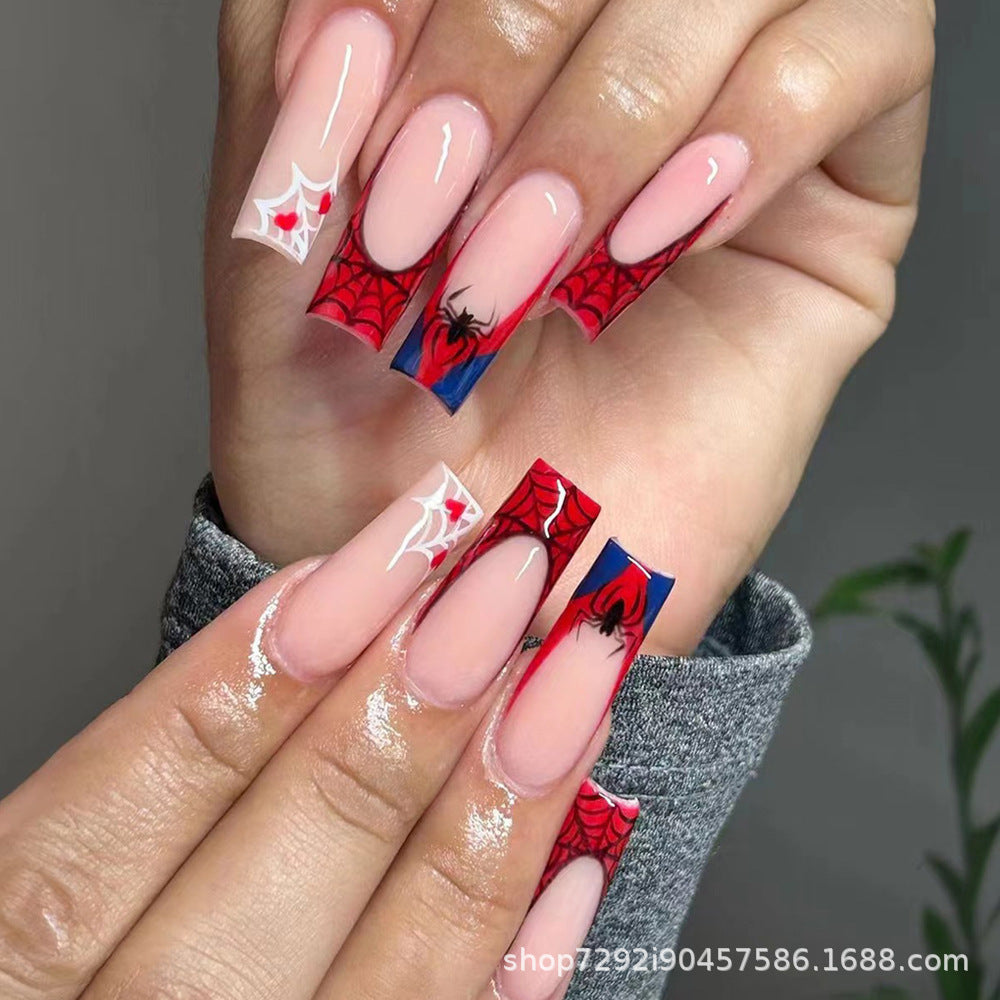 Wholesale 24 Pieces/box Press-on Halloween Nails Kits Nail Stickers ACC-NS-XingNai023