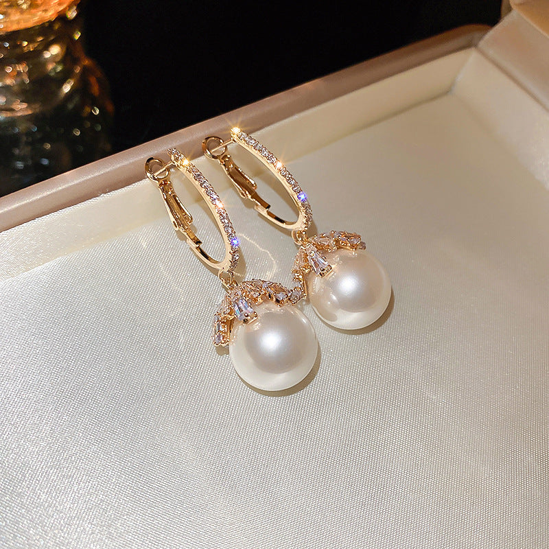 Wholesale Silver Needle Diamond Flower Geometric Earrings ACC-ES-BY003