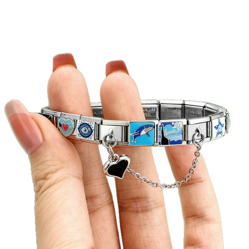 Wholesale 9mm Italian Charm Starter Bracelets 9mm Exquisite Modular Chain — New DIY Jewelry Design