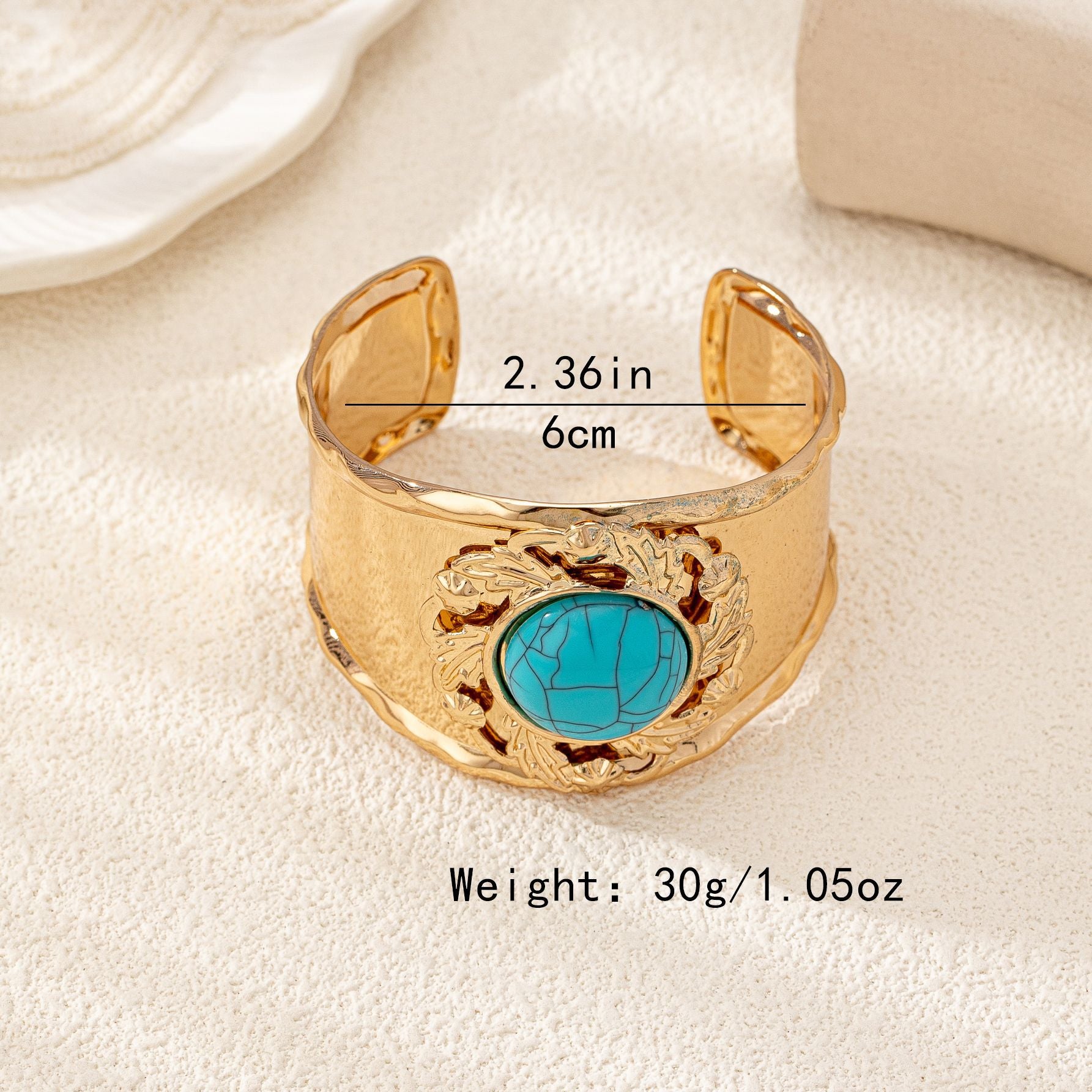 Wholesale Stylish Retro Floral Blue Turquoise Alloy Bracelet For Everyday Wear And Party