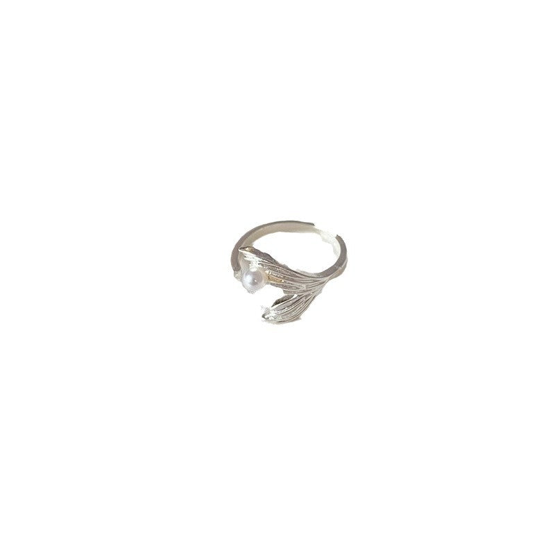 Wholesale Silver White Fishtail Ring