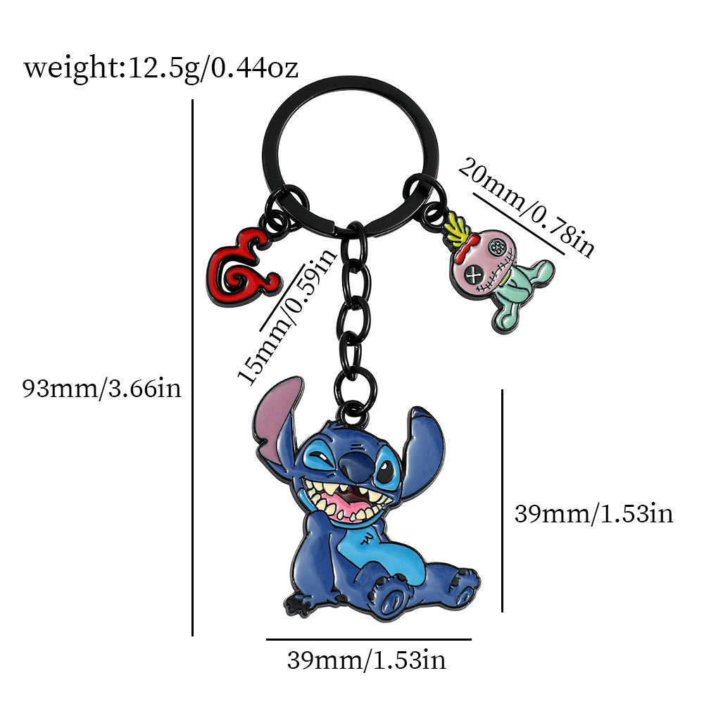 Wholesale  Cartoon  Cute Alloy Keychain Simple Metal Pendant  ACCVIP