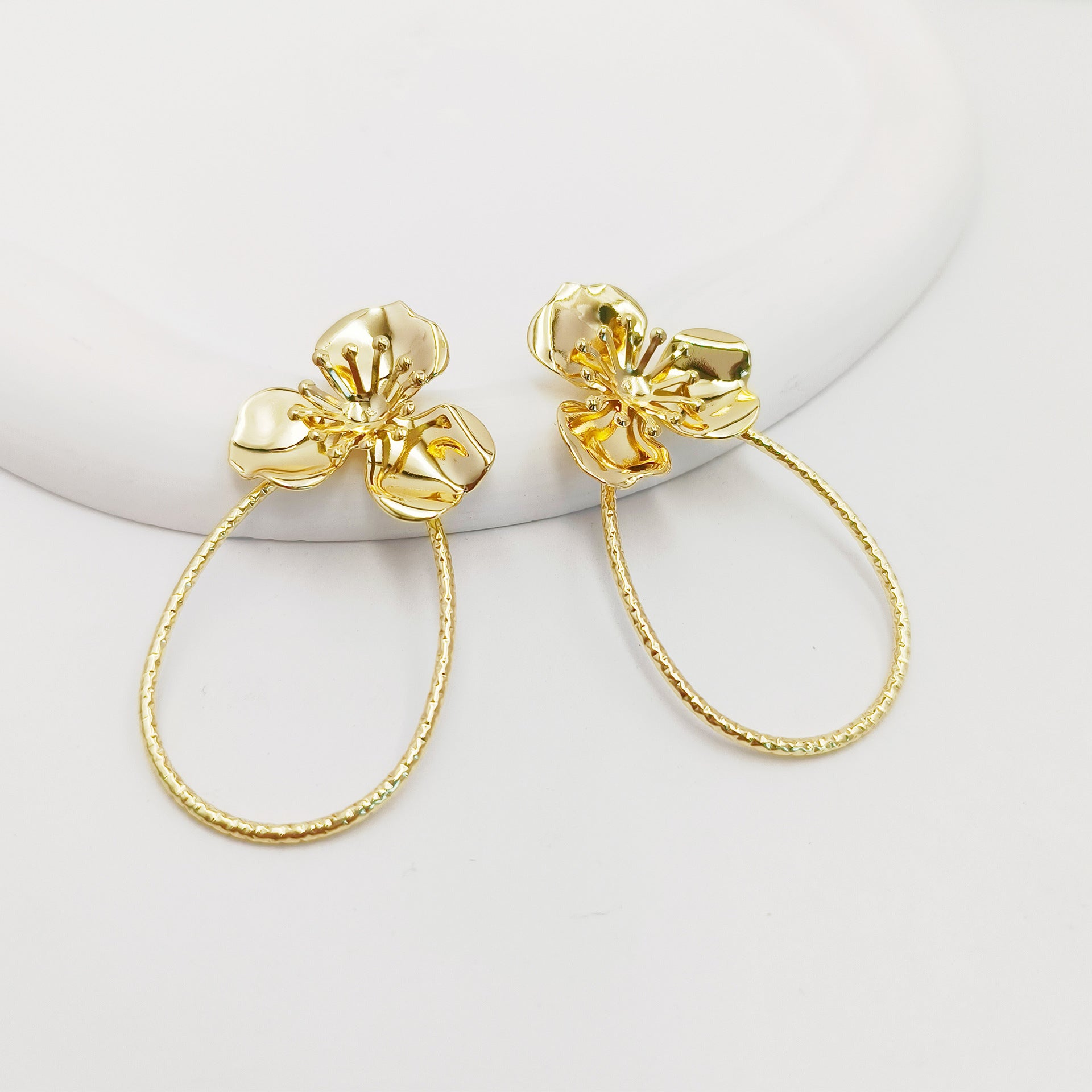 Wholesale  flower big earrings