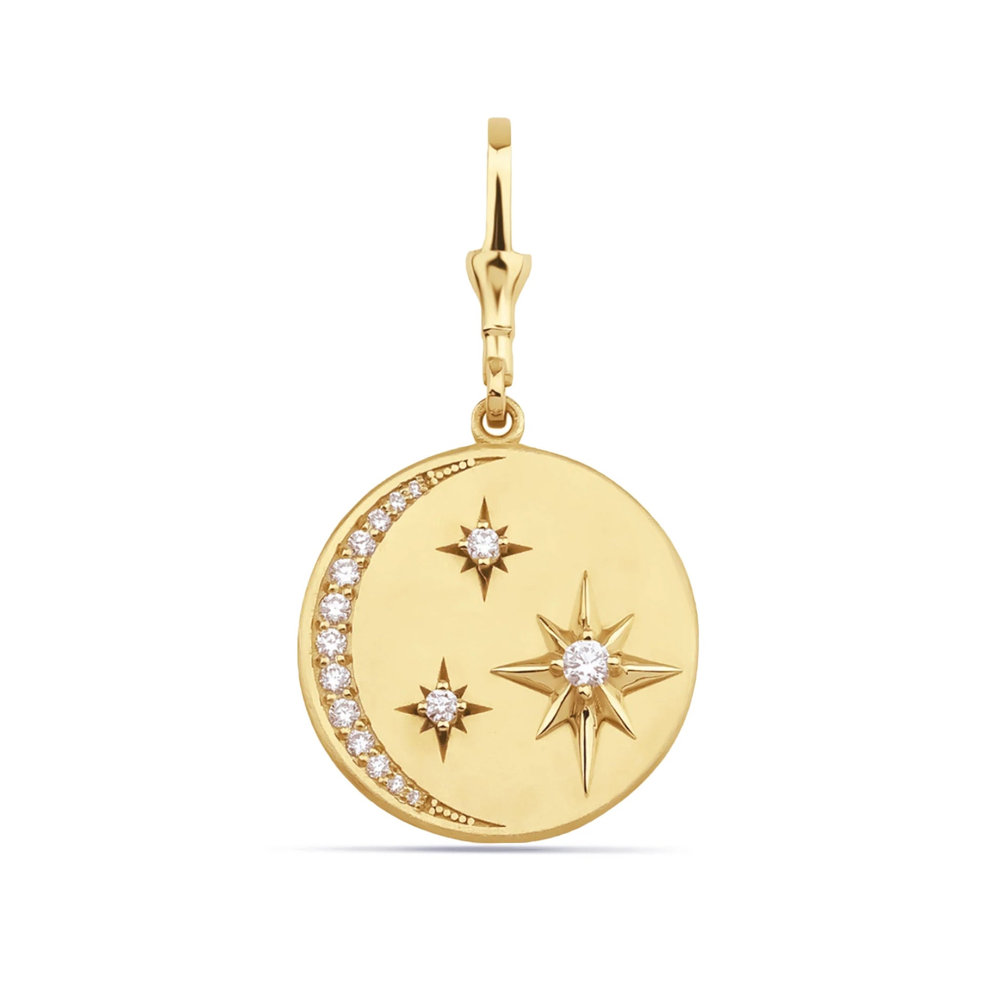 Wholesale Stainless Steel Sun and Moon Eyes Colorful Diamond Mushroom Necklace