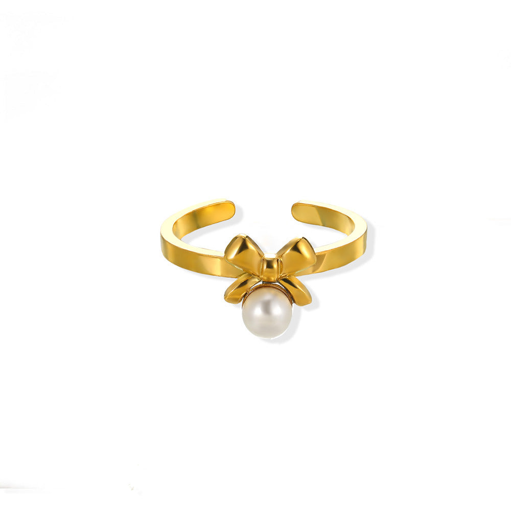 Wholesale Stainless steel vintage flower ring