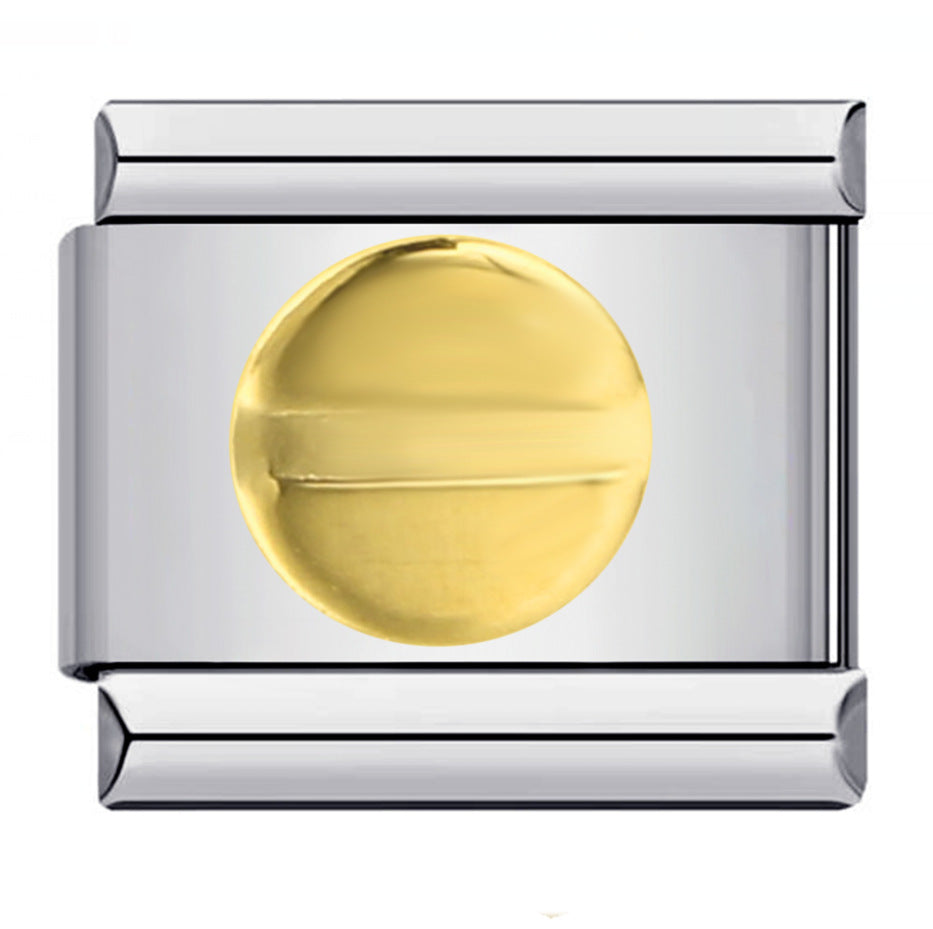 Wholesale Italian Charm Bracelet 9mm DIY Splicing Removable Silver Concave Letters Stainless Steel Composable Bracelet