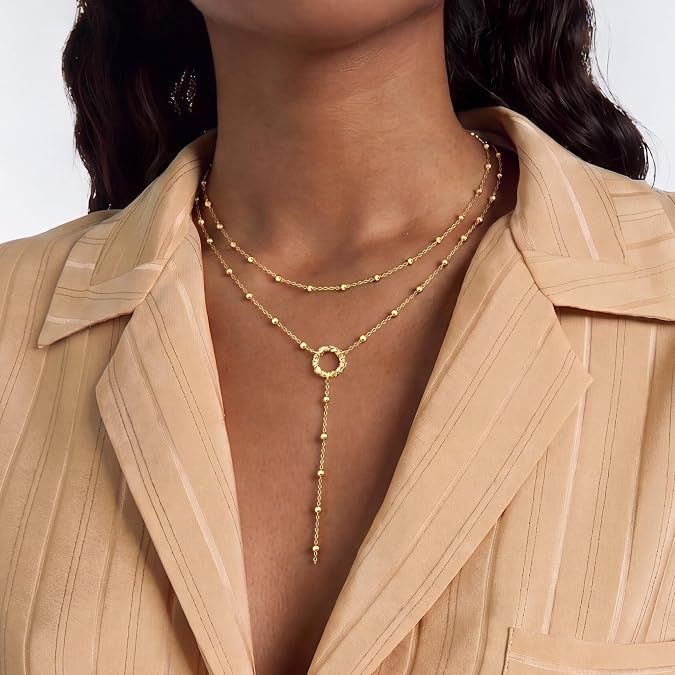 Wholesale Vintage Pearl Pendant Necklace Multi-layer Chain Stylish Everyday Fashion Accessory Gift