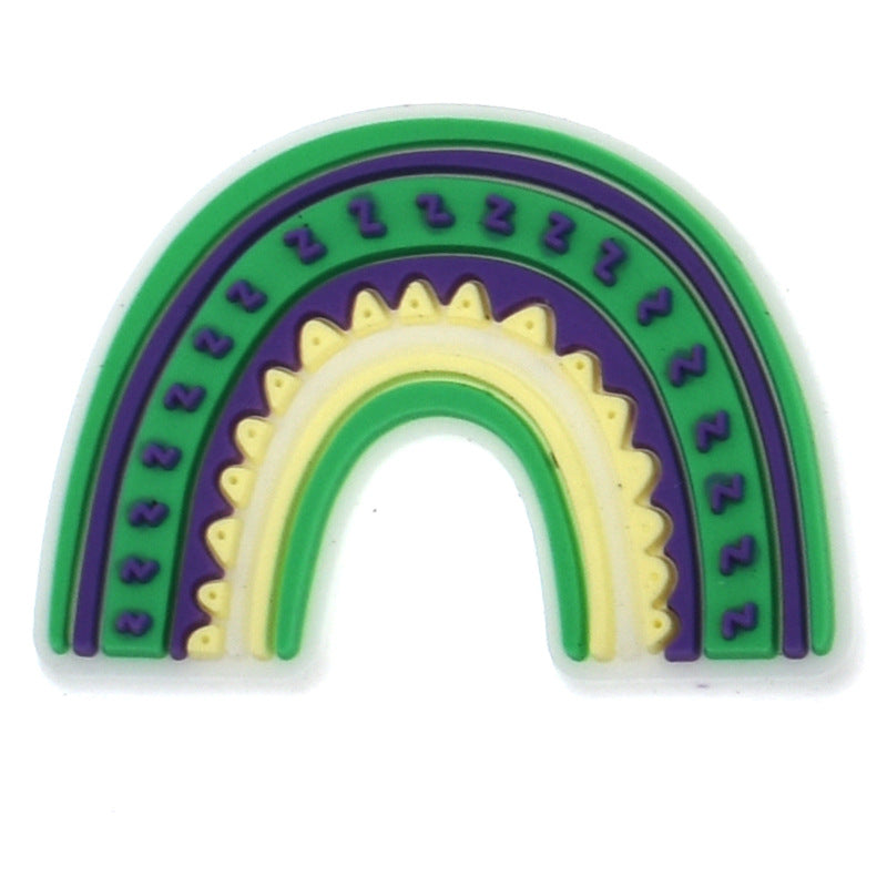 Wholesale Random 100pcs Cartoon Rainbow PVC Soft Rubber Shoe Buckle Decoration ACC-SC-RYY065