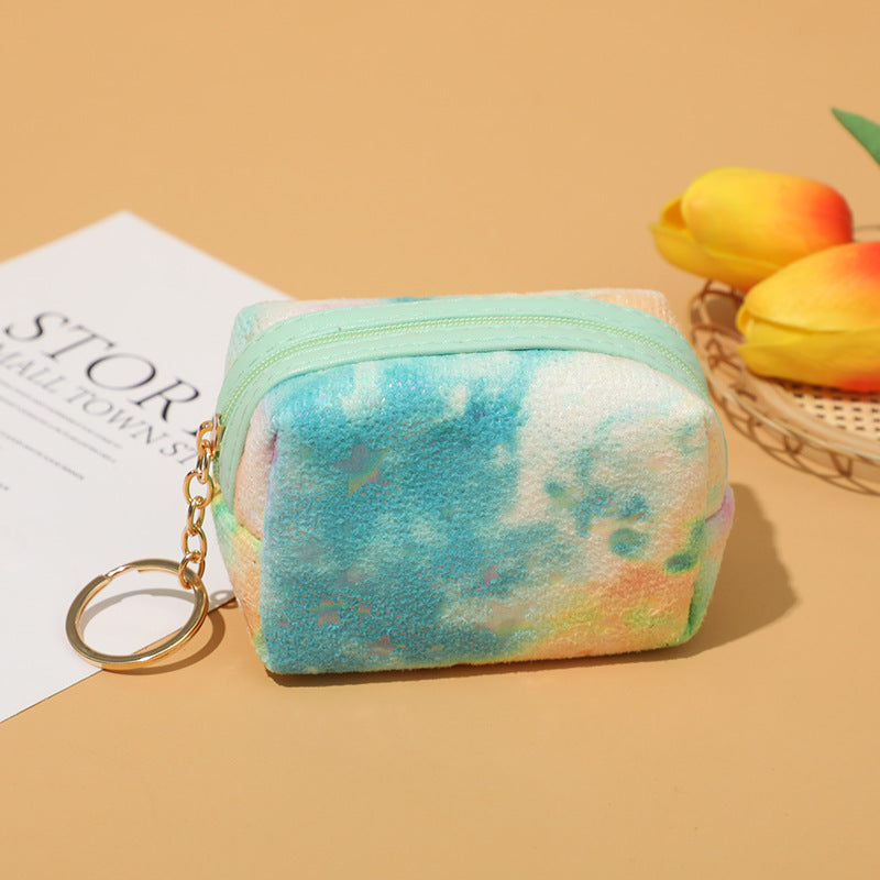 Wholesale Tie Dye Polyester Coin Purse Keychain Keychain Wallet ACC-KC-YouMei001