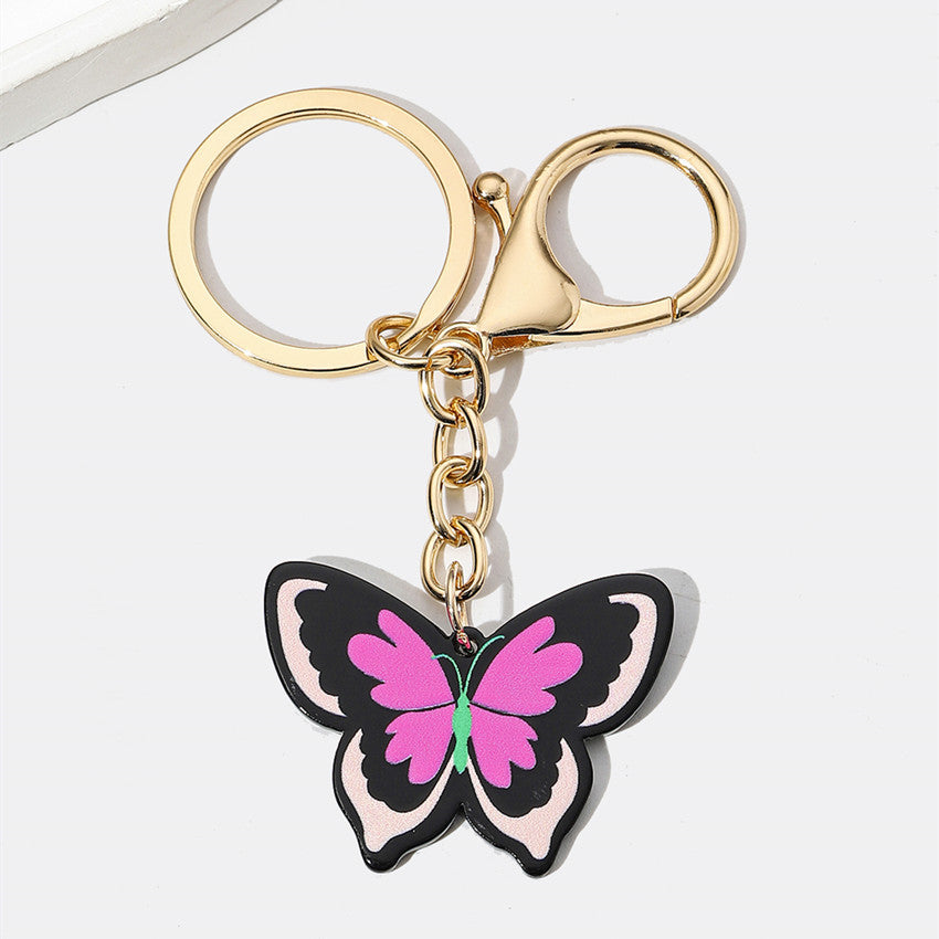 Wholesale Colorful Mixed Color Butterfly Keychain Creative Keychain ACC-KC-RongR024