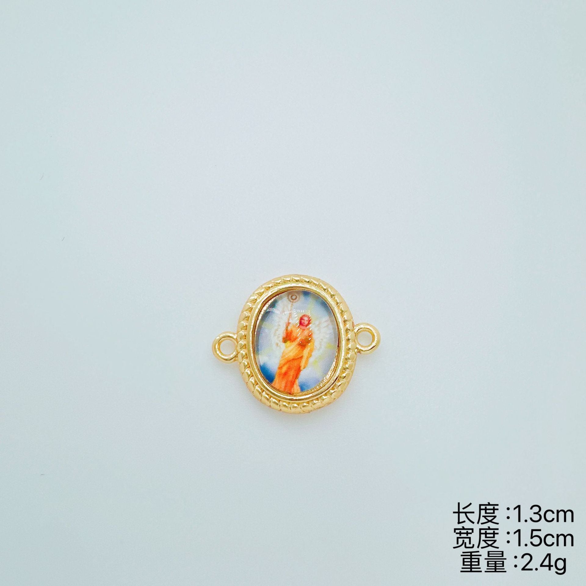 Wholesale Copper Gold Plated Double Figure Pendant Charm DIY Jewelry Making Fashion Accessory Boutique Resale