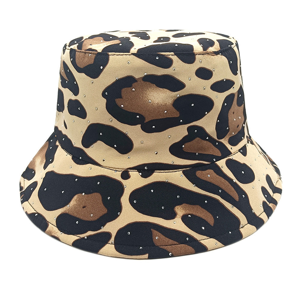Wholesale  Leopard Print Casual Sun Hat Bucket Hat