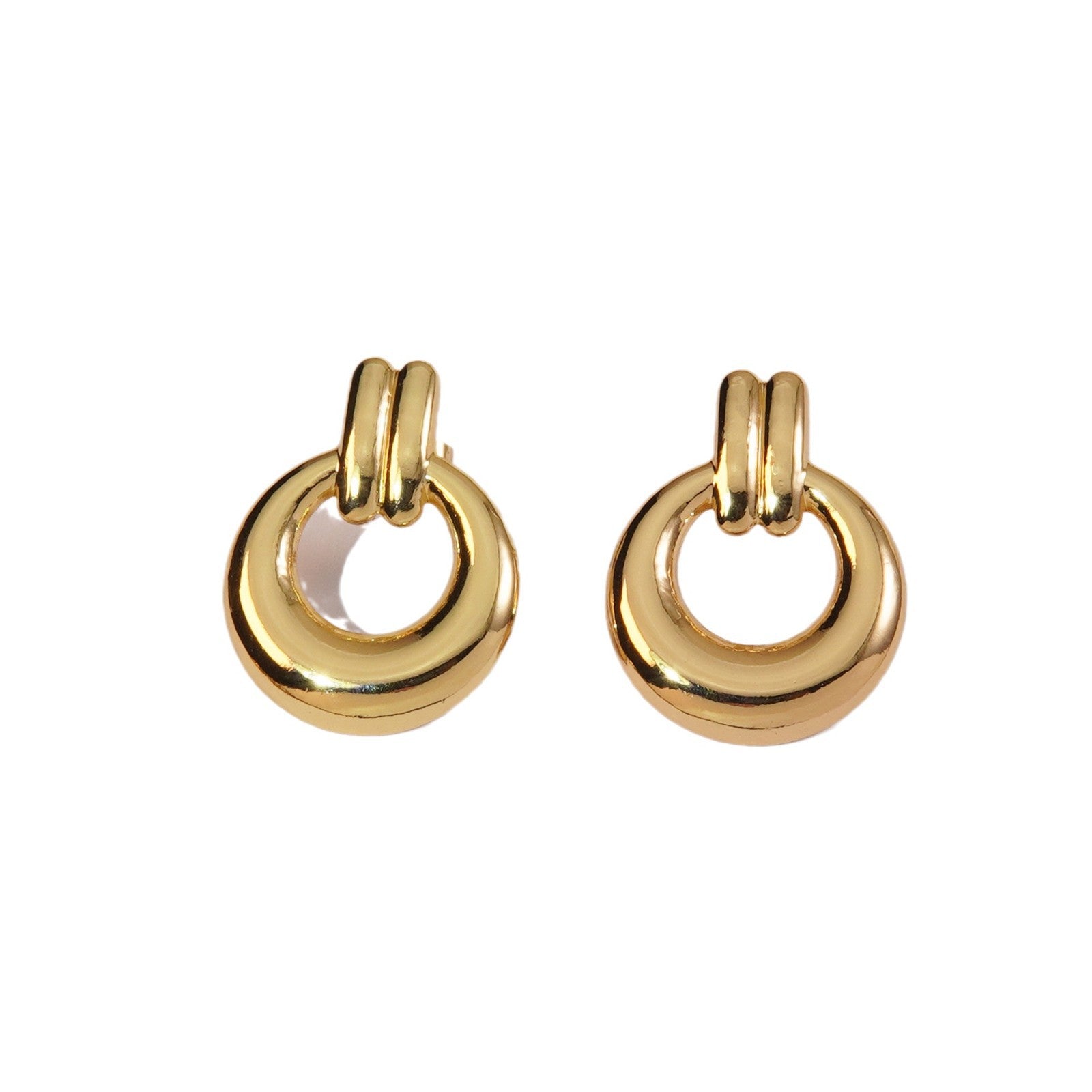Wholesale  Stainless Steel Earrings Light Luxury Round Earrings