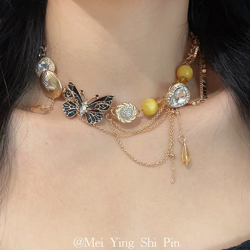 Wholesale Alloy Vintage Sunflower Necklace