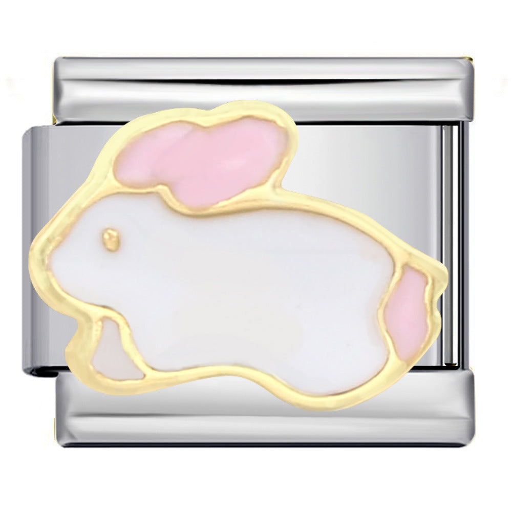 Wholesale Italian Charm Bracelet 9mm DIY Splicing Removable Oil Drop Animal Stainless Steel Composable Bracelet