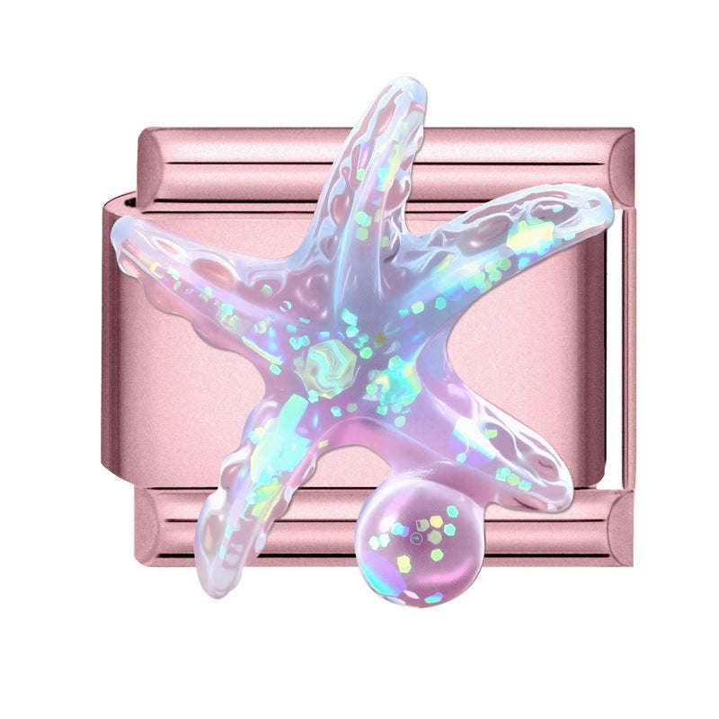 Wholesale 9mm Italian Charm Starter Bracelets DIY Ocean Fishtail Stainless Steel Composable Bracelet