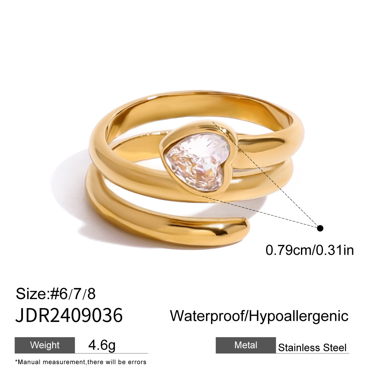 Wholesale Stainless steel  Rings Non-Fading Jewelry Accessible Luxury Jewelry