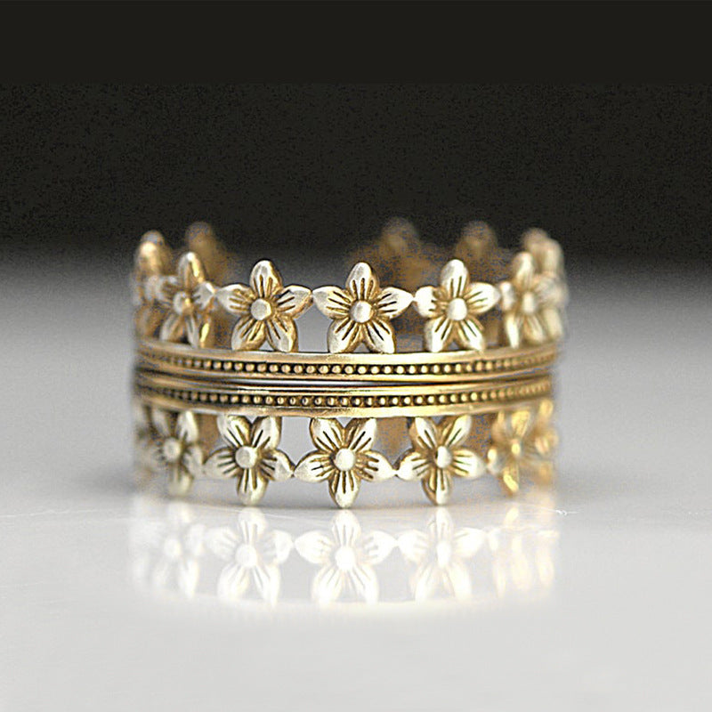 Wholesale 5pcs Floral Lace Stackable Rings